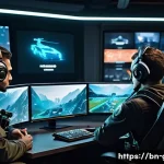 GTA5 온라인 스쿼드 결성법 - A dynamic and diverse gaming squad gathered in a high-tech virtual command room, featuring distinct ...